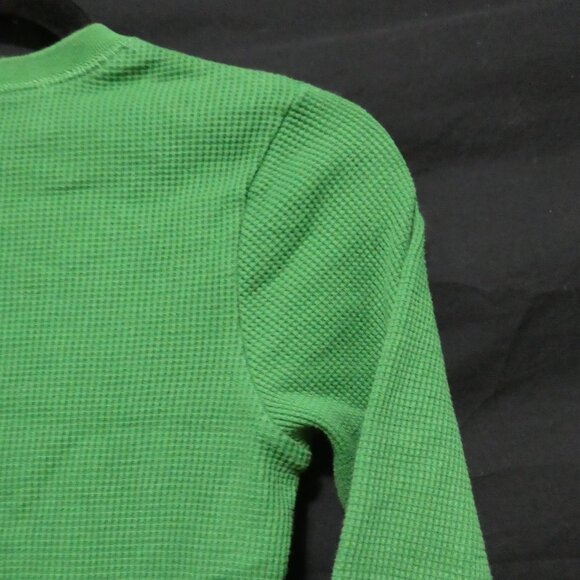 CHILDREN'S PLACE | medium 7/8 | Green Waffle Knit Long Sleeve Graphic Shirt - Picture 13 of 16
